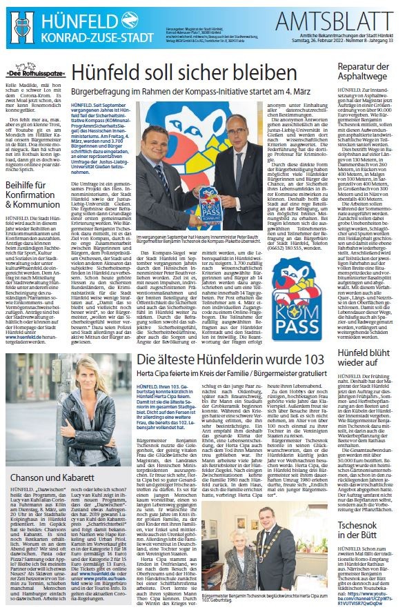 Amtsblatt vom 26. Februar 2022